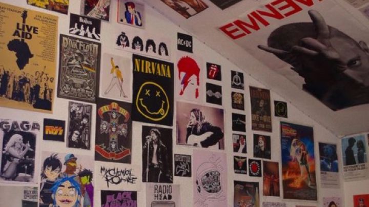 ¿Amante del rock? Descubre cómo decorar tus paredes con tus pósters favoritos y un estilo minimalista muy elegante
