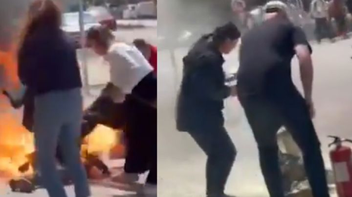 Hombre se prende fuego en plena calle tras discutir con su expareja en España