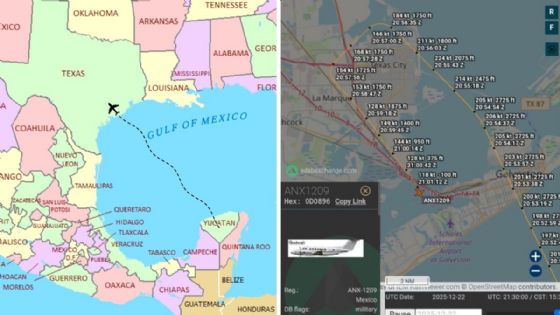 De Mérida a Texas, esta es la ruta que seguía la aeronave de la Marina que se estrelló en Galveston