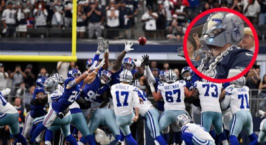 Fan de los Dallas Cowboys sorprende con una máscara de Iron Man en pleno partido | Video