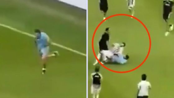 Famoso futbolista es brutalmente agredido por un aficionado que invadió el campo para saludarlo | IMÁGENES FUERTES