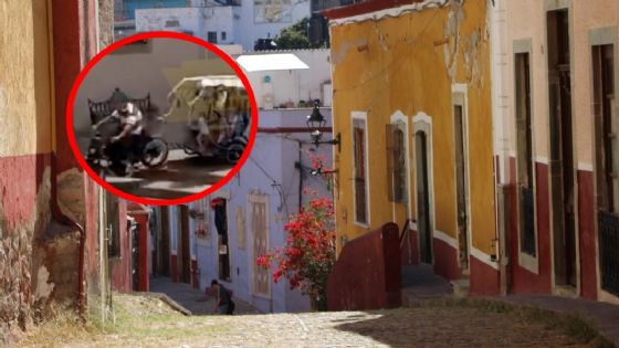 ¡De terror en Guanajuato! Mototaxi pierde el control y se desploma por callejón de escalones | VIDEO