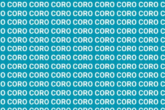 Sólo una persona con ojo de halcón puede encontrar la palabra 'COCO' en menos de 5 segundos