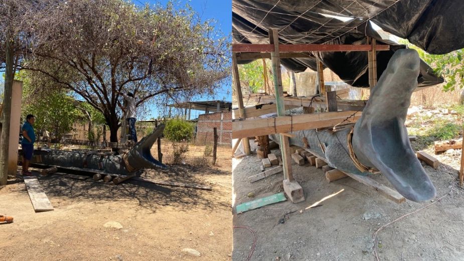Carmen Parra crea cocodrilo para el puerto Lázaro Cárdenas