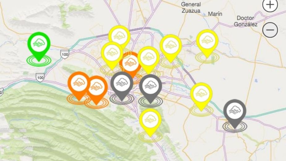 Continúa la calidad regular y mala del aire en la Zona Metropolitana de Monterrey
