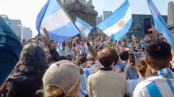 VIDEO: argentinos celebran tricampeonato en el Ángel de la Independencia