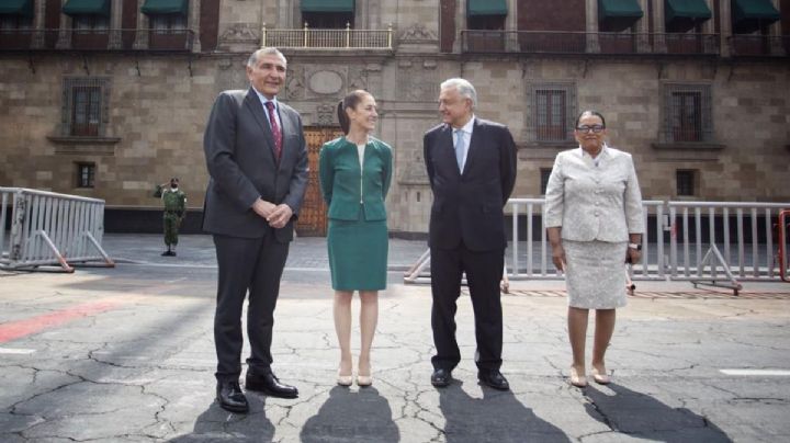 AMLO recibiÃ³ el respaldo de Claudia Sheinbaum, Rosa Icela RodrÃ­guez y AdÃ¡n Augusto durante la visita de Pietro Parolin