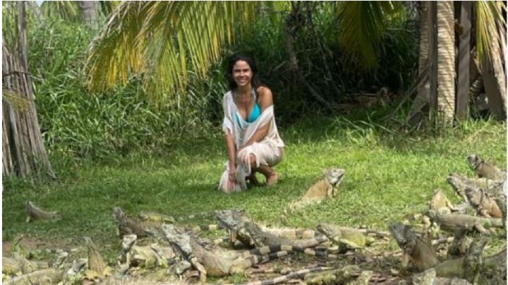 Paola Rojas impacta con foto entre reptiles | FOTO