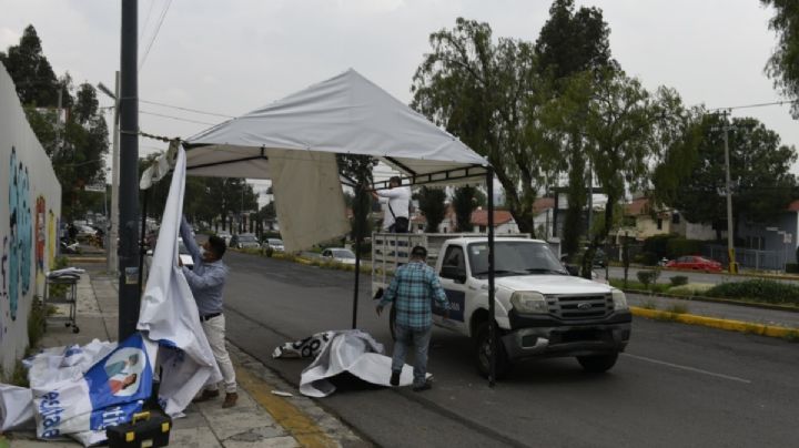 Retiran carpas de pruebas Covid-19 por obstrucciÃ³n peatonal y vehicular en Naucalpan