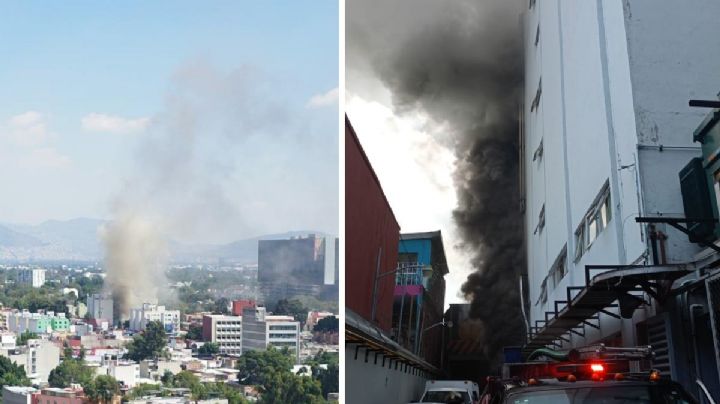 Bomberos sofocan un incendio en Azcapotzalco: la columna de humo se eleva varios metros