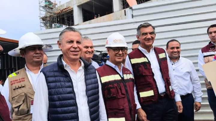 Américo Villarreal Anaya y Pedro Zenteno supervisan avances en obras de nuevo hospital