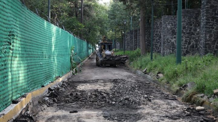 Sedema retira asfalto en Bosque de Chapultepec para incrementar áreas verdes