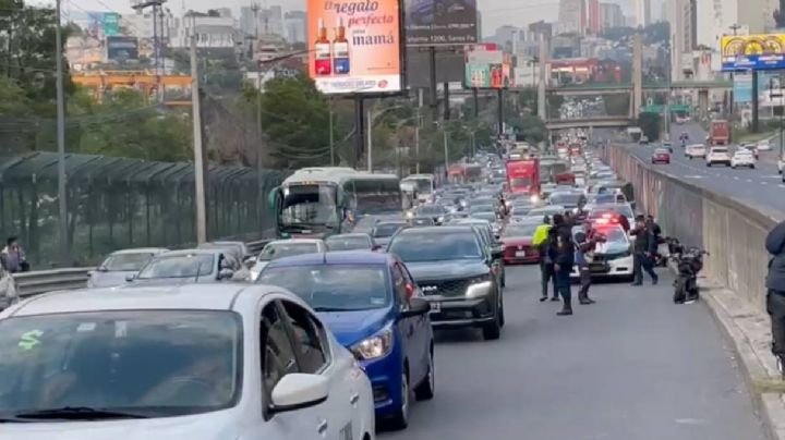 3 choques en la México Toluca desquician el tránsito en Cuajimalpa