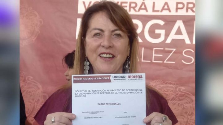 Margarita González se registra como aspirante a la gubernatura de Morelos