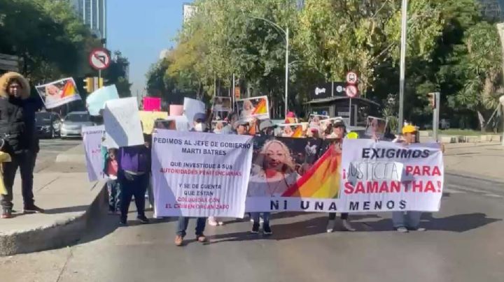 Bloqueo en Paseo de la Reforma: familiares de la activista trans Samantha Gomes exigen justicia