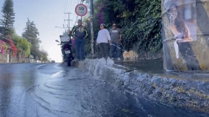 Reportan fugas de agua en CDMX, una en alcaldía Coyoacán, otra en Benito Juárez