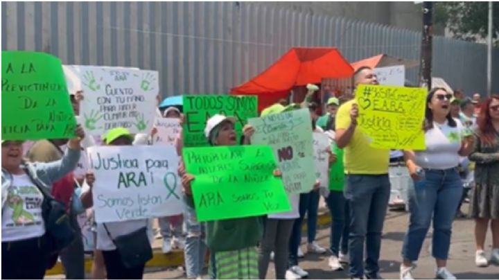 Colectivas feministas protestan afuera del penal de Barrientos, exigen cárcel para abusador de menor
