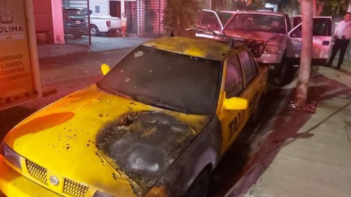 Con bombas molotov, incendian autos en la capital de Colima