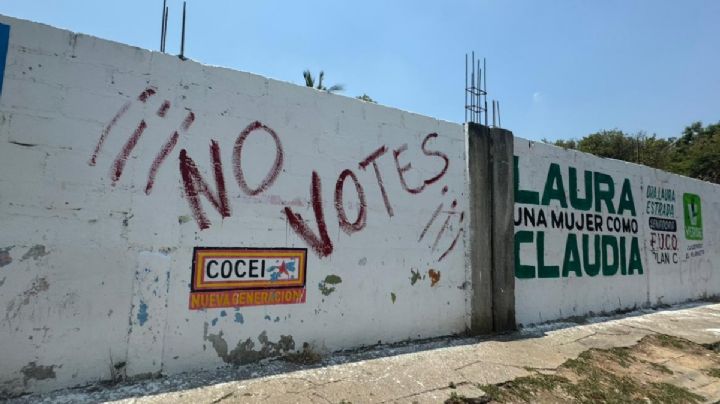 Aparecen pintas en bardas contra el voto ciudadano en Juchitán, Oaxaca