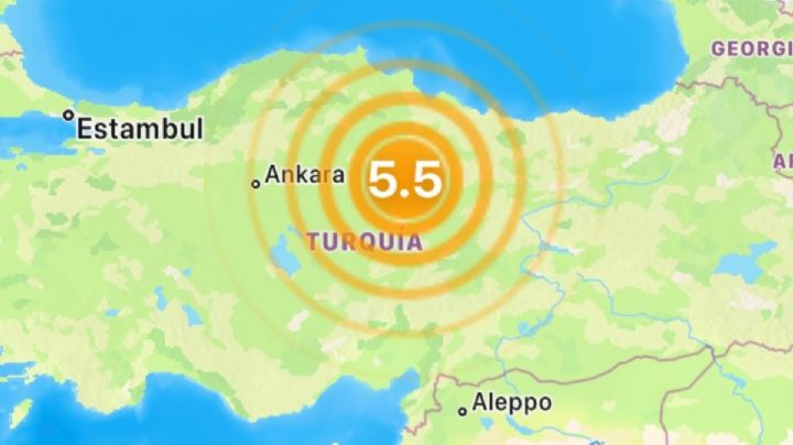 Sismo de magnitud 5.5 sacude la zona céntrica de Turquía