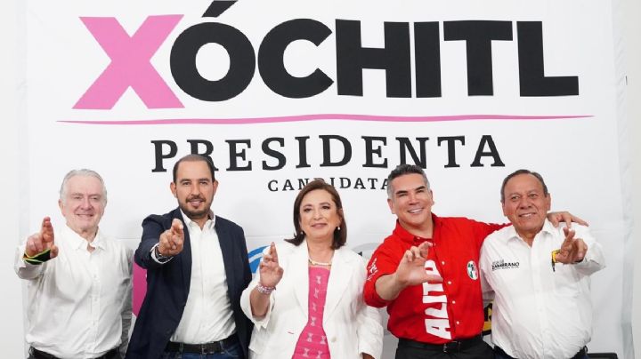Xóchitl Gálvez y dirigencias del PAN, PRI y PRD acuerdan redoblar esfuerzos en segunda mitad de campaña