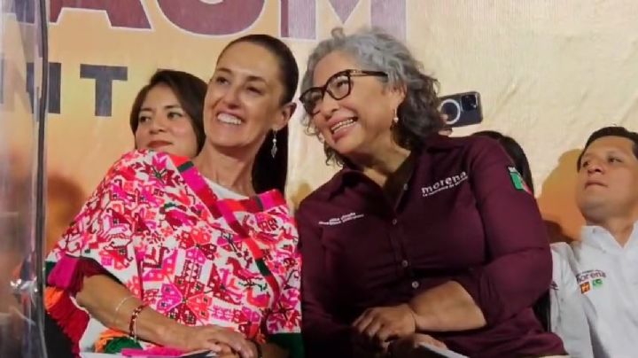 AMLO sigue haciendo la revolución de las conciencias desde la mañanera: Sheinbaum; Rita Rodríguez la acompaña en SLP