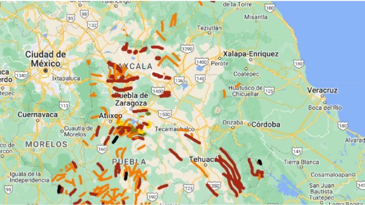 MAPA: estas son todas las fallas geológicas en Puebla y Tlaxcala