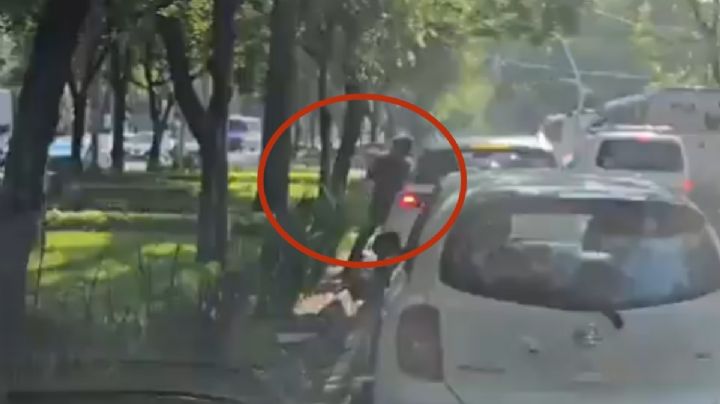 VIDEO: así fue como asaltaron a automovilistas en Paseo de la Reforma a plena luz del día