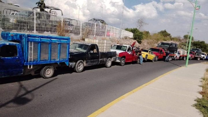 SSP asegura 5 vehículos que transportaban combustible robado en Pachuca