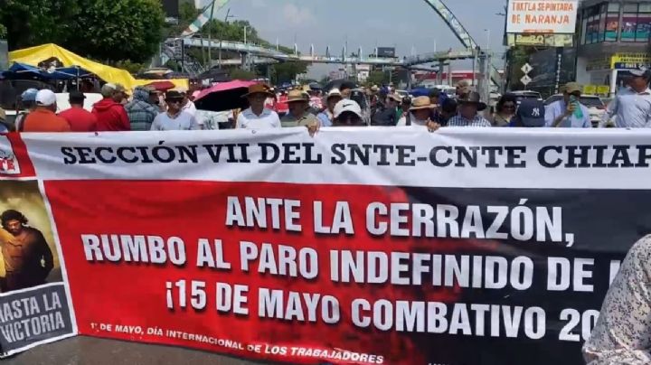 CNTE emplaza paro indefinido a partir del 15 de mayo en Chiapas