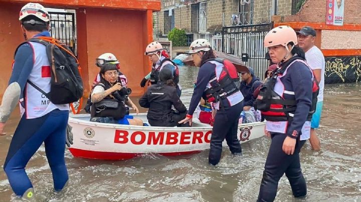 Cruz Roja Mexicana entregó apoyos a la población de Chalco afectada por inundaciones