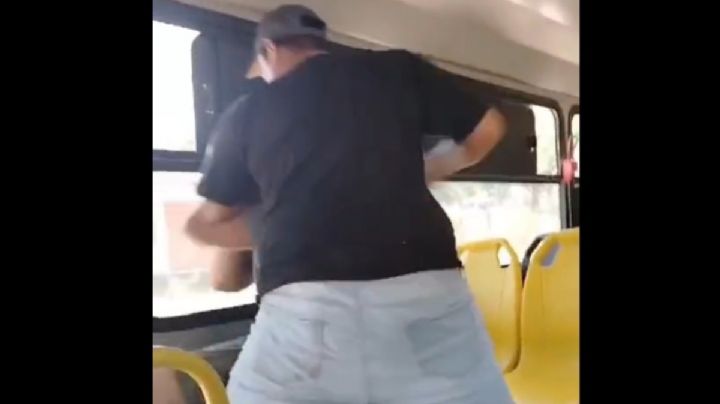 ¡Indignante! Captan a chófer de transporte público golpeando a menor de edad en la unidad