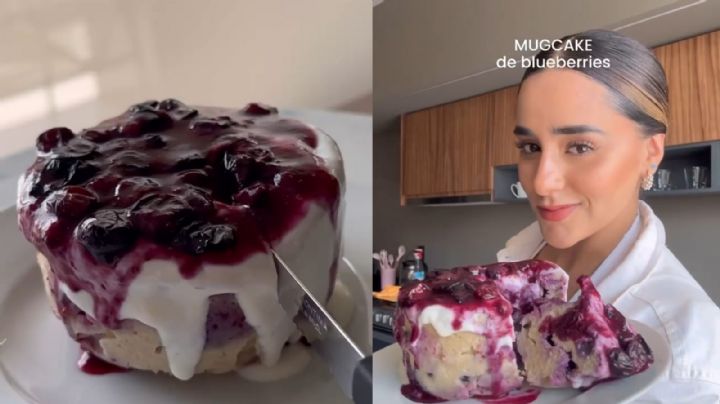 Mug cake de blueberries, te enseñamos a preparar la receta viral de menos de 5 minutos que es alta en proteína