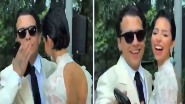 VIDEO: así sorprendió Nodal a Ángela Aguilar durante un EN VIVO en Los Premios Juventud minutos después de casarse