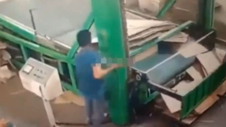 IMÁGENES FUERTES: un trabajador muere después de quedar atorado por el cuello en un elevador industrial