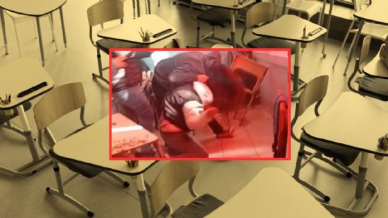 Mamá entra a secundaria y golpea violentamente con cadena a alumna | IMÁGENES FUERTES