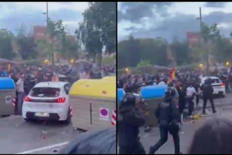 Atropellamiento masivo: momento en que vehículo se lanza contra aficionados del futbol en Barcelona | VIDEO