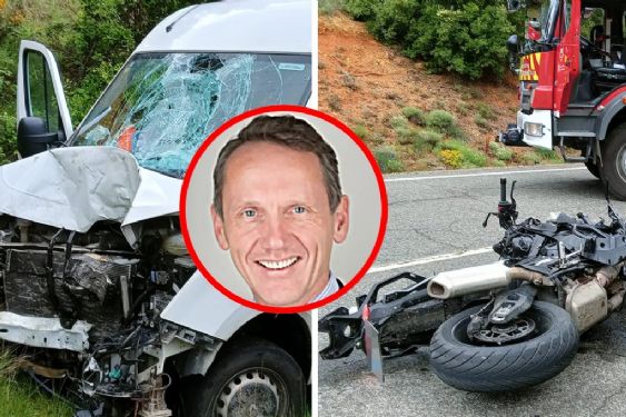 Foto de: Millonario muere frente a su hija en brutal choque en carretera de España