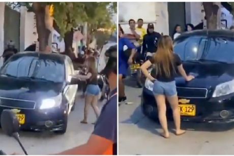 Joven destroza el carro de su padre tras verlo con otra mujer que no era su madre | VIDEO