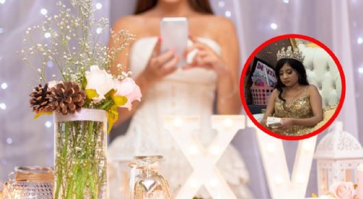 Quinceañera se hace viral por su cara de inconformidad tras recibir un iPhone 16 en su fiesta