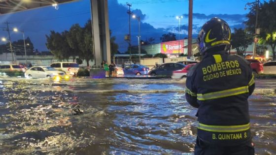 Foto de: Se inunda el Puente de la Concordia en Iztapalapa, por lluvias de este domingo