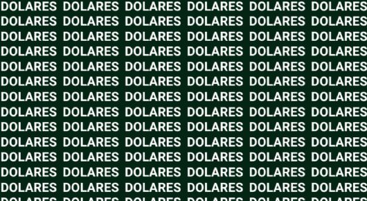 Solo alguien con vista de halcón puede encontrar la palabra 'DOLORES' en menos de 5 segundos