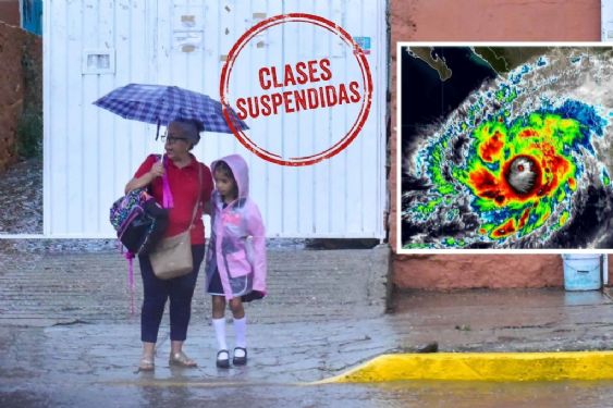 Foto de: SEP suspende las clases presenciales el lunes 12 de octubre por el huracán Simon, solo aplicará en estas escuelas