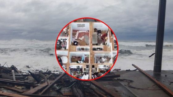 Fuertes vientos del huracán Isaías arrancan el techo de un edificio de departamentos | VIDEO