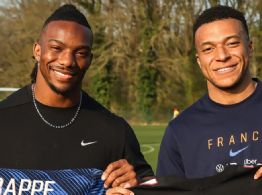 ¿Mbappé deja al Real Madrid por la NFL? Presume su talento al lado de Bijan Robinson