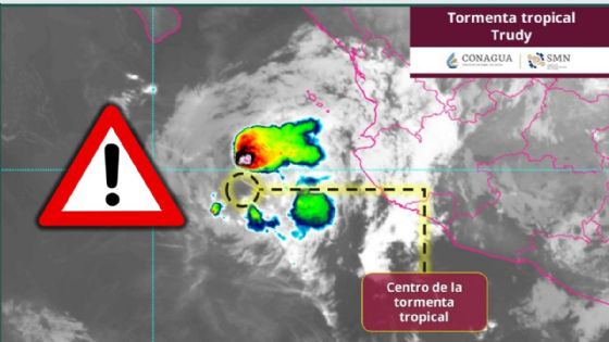 Trudy se reduce a tormenta tropical: alertan a 17 estados por fuertes lluvias y chubascos HOY lunes 19 de octubre