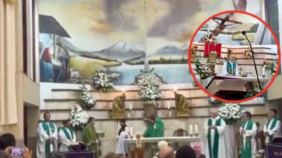 Sin cruz en el altar: así dieron el último adiós al padre Patricio Sánchez en la iglesia en la que murió | VIDEO