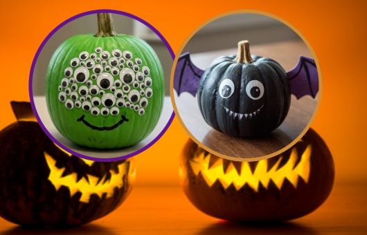 Calabazas de Halloween decoradas: 4 ideas seguras para hacer con niños usando pintura, estambre y papel