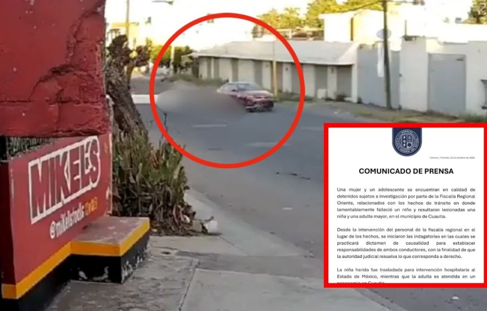 Detienen a dos personas por asesinar a un menor que viajaba en moto junto a una mujer y una niña en Cuautla | VIDEO