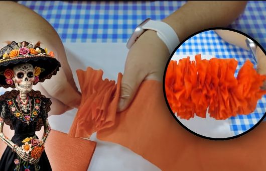 ¿Cómo hacer una guirnalda de cempasúchil en menos de 3 minutos para tu decoración de Día de Muertos?